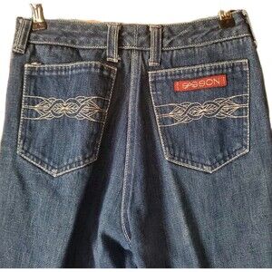 Retro '82 Sasson Juniors/Teen 24x27.5 Jeans Hi Rise Slim DK BL OR Womens 0P/00P